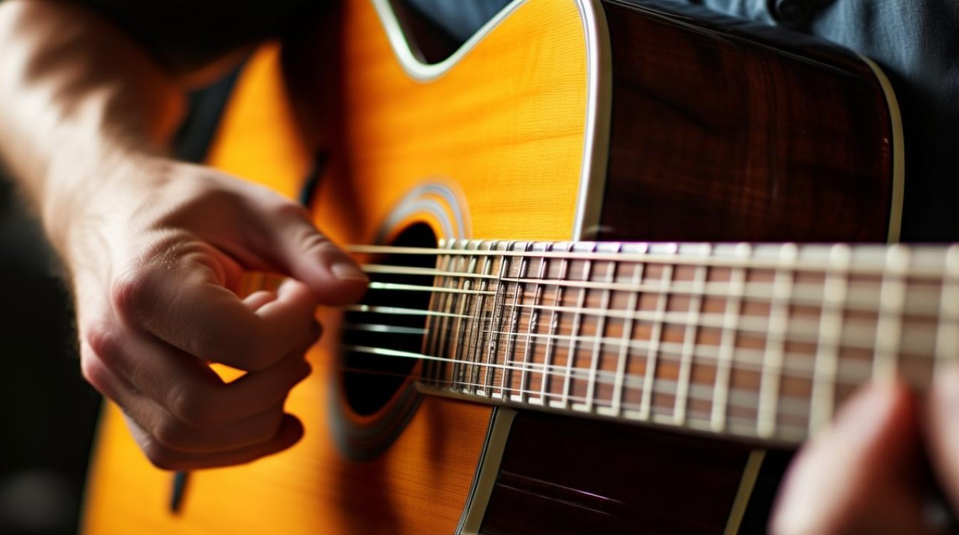 描寫彈吉他，描寫彈吉他的動(dòng)作片段