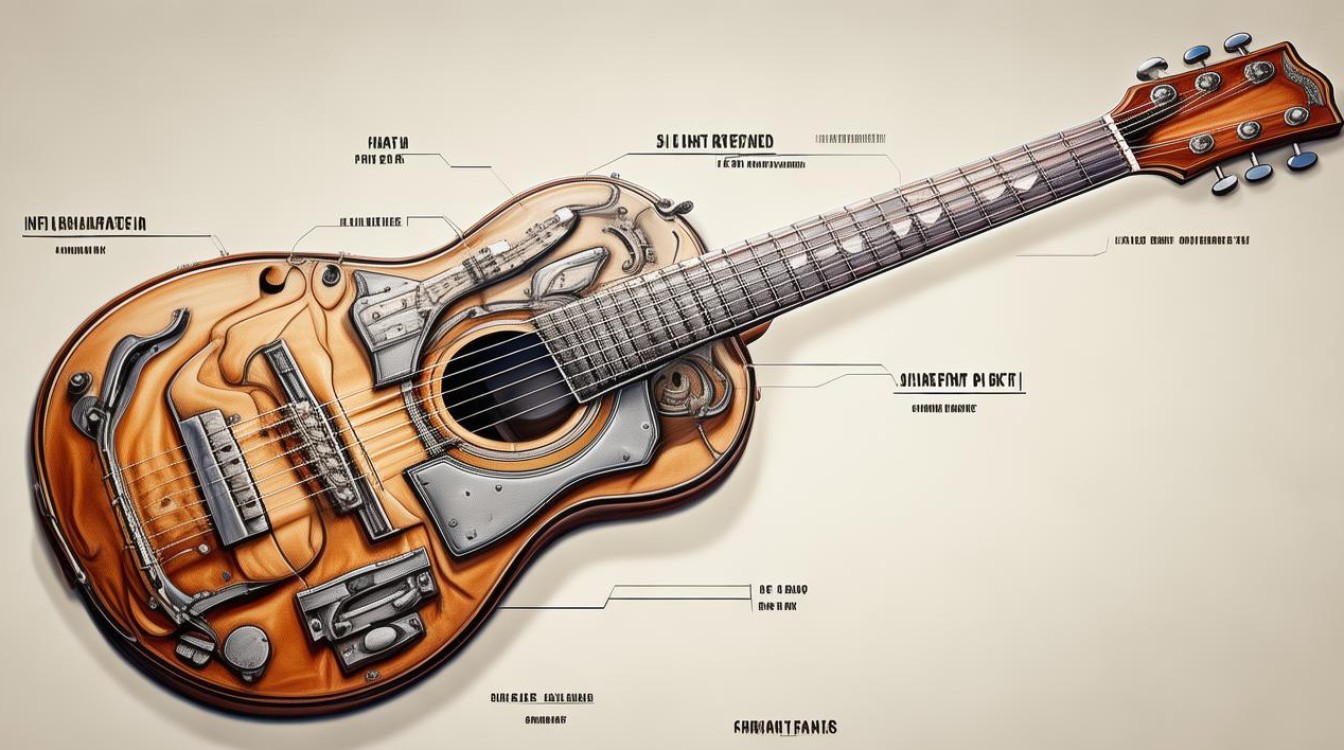 吉他部件介紹，吉他部件介紹圖